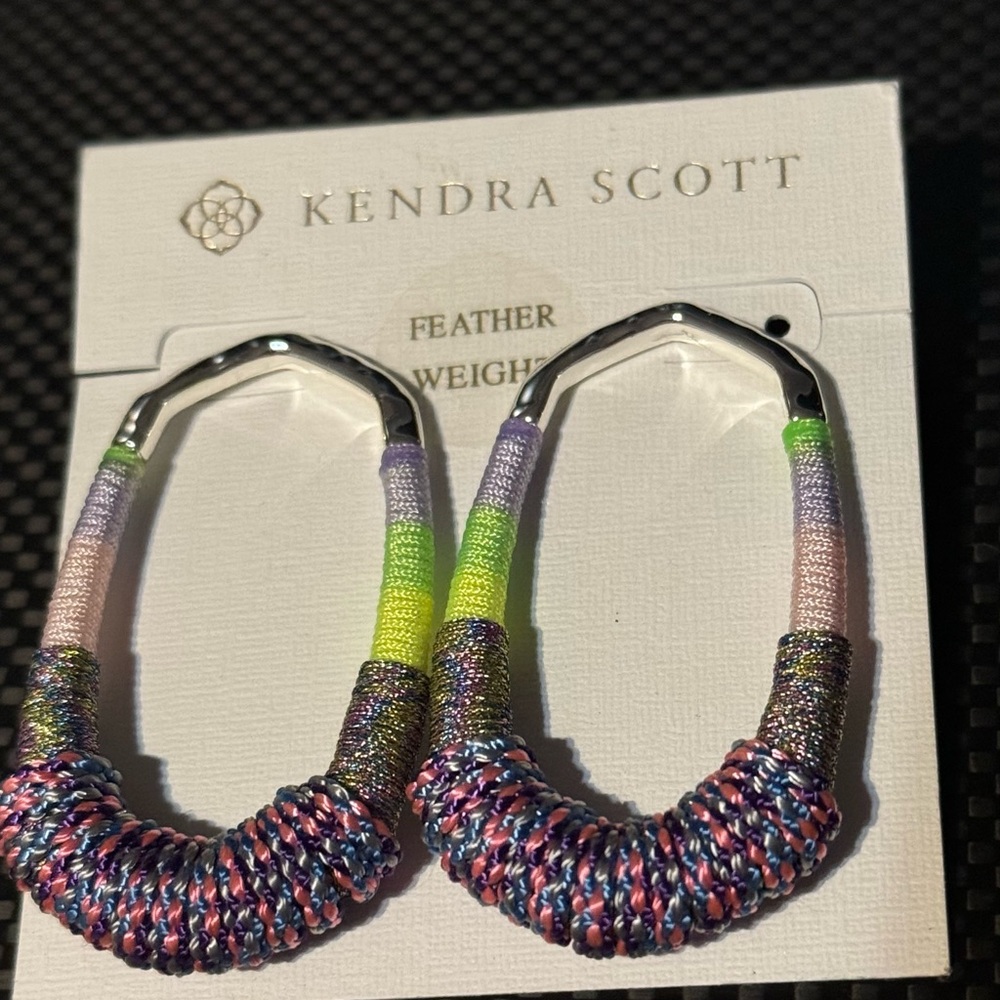 Kendra Scott threaded Multicolor Hoop Earrings